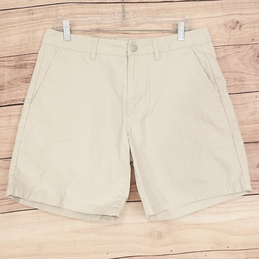 Bonobos Chino Shorts Mens 33 Stone Beige 7 Inch Inseam Cotton Twill